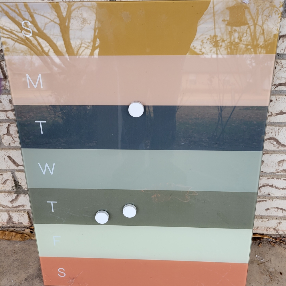 17x24 In, Weekly Planner Glass Board